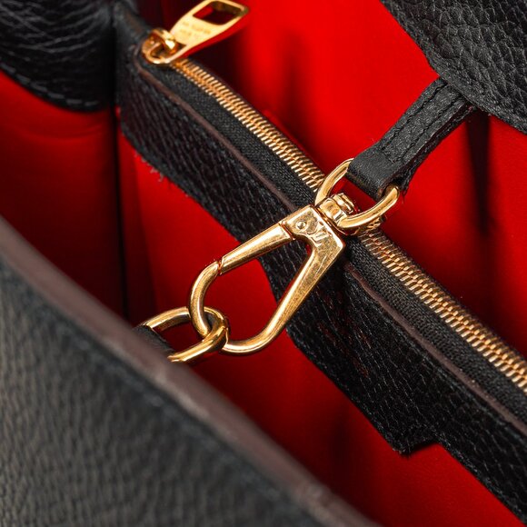 Louis Vuitton Capucines MM Black Taurillon Leather Satchel - Picture 11 of 14